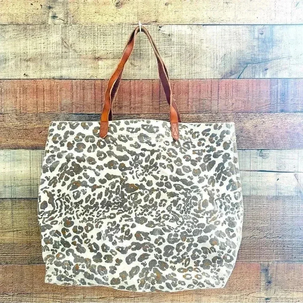 Madewell The Canvas Transport Tote Print Edition Cheetah/Leopard